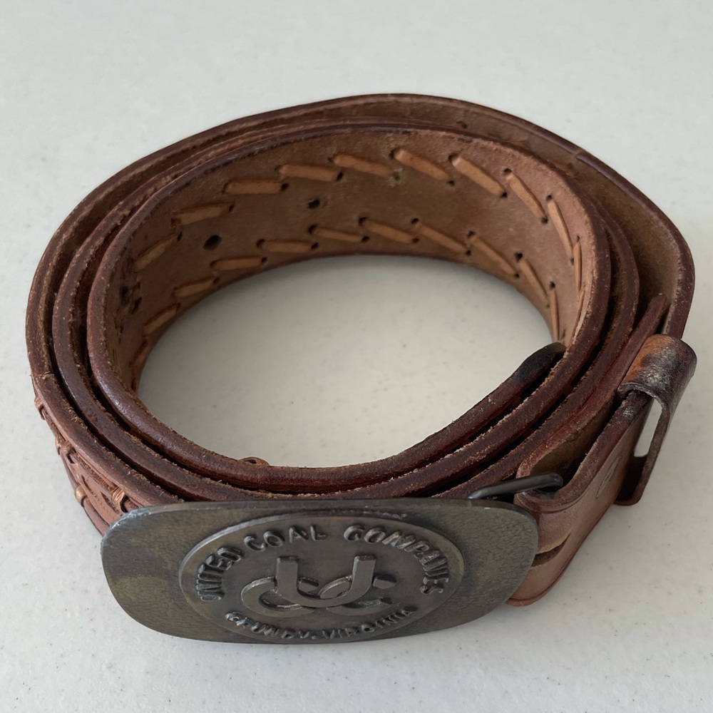 Vintage Coal Miner Belt Rare Official Miners Piece Gem